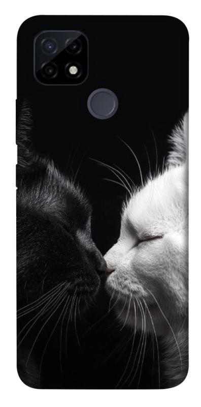 Чехол itsPrint Black and white cats для Realme C21Y, животные, купить оптом с доставкой