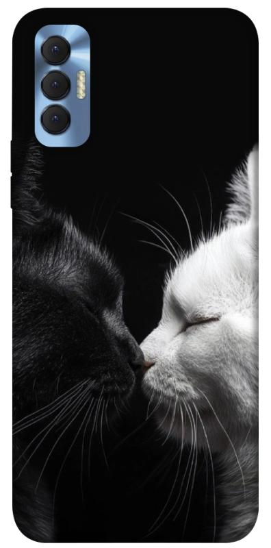 Чехол itsPrint Black and white cats для TECNO Spark 8P, животные, купить оптом с доставкой