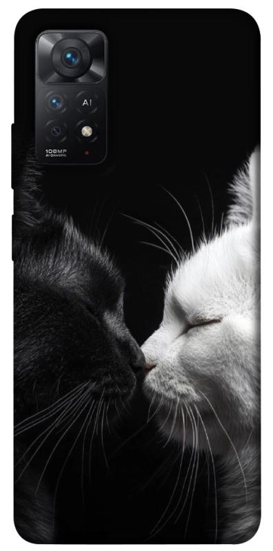 Чехол itsPrint Black and white cats для Xiaomi Redmi Note 11 Pro 4G/5G, животные, купить оптом с доставкой
