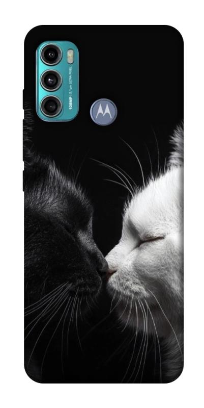 Чохол itsPrint Black and white cats для Motorola Moto G60, тварини, купити оптом з доставкою