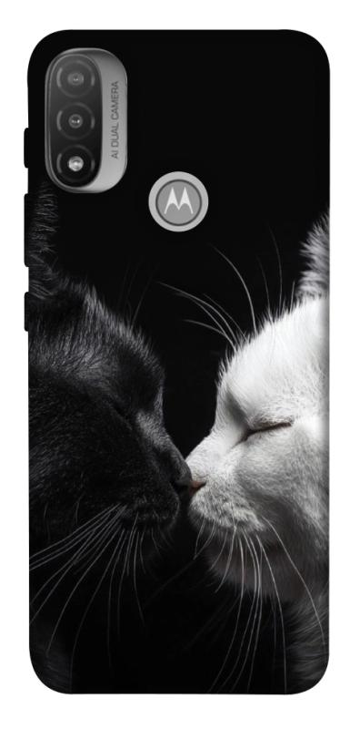 Чехол itsPrint Black and white cats для Motorola Moto E20, животные, купить оптом с доставкой
