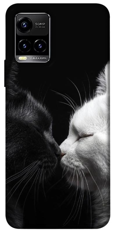 Чехол itsPrint Black and white cats для Vivo Y21 / Y33s, животные, купить оптом с доставкой