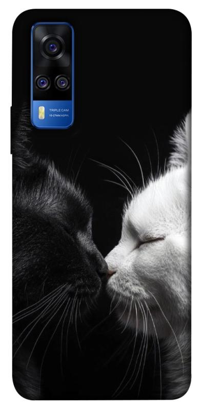 Чехол itsPrint Black and white cats для Vivo Y51a, животные, купить оптом с доставкой