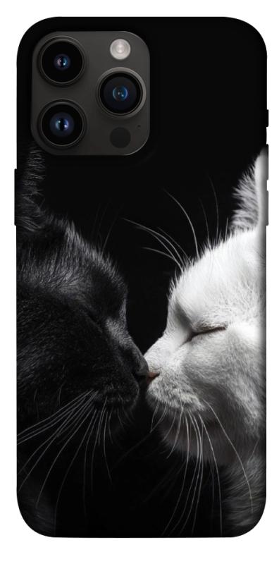 Чехол itsPrint Black and white cats для Apple iPhone 14 Pro Max (6.7"), животные, купить оптом с доставкой