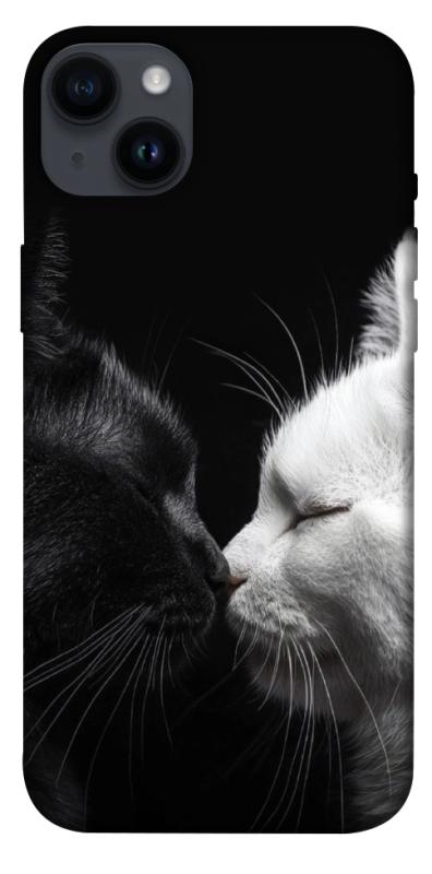 Чехол itsPrint Black and white cats для Apple iPhone 14 Plus (6.7"), животные, купить оптом с доставкой