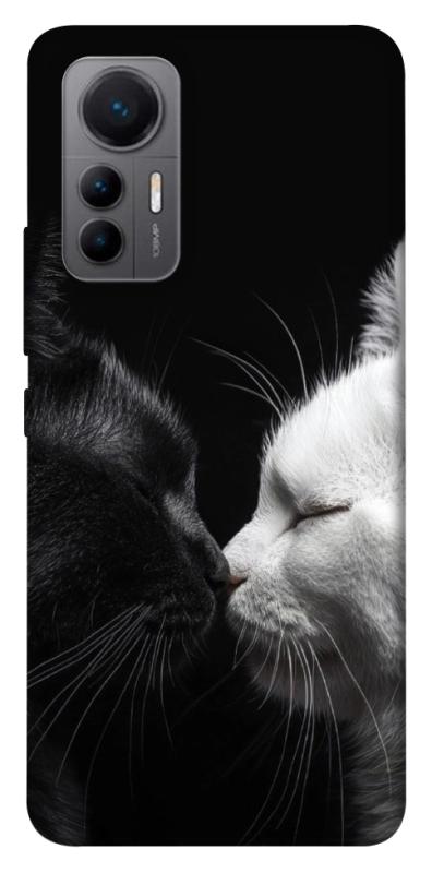 Чехол itsPrint Black and white cats для Xiaomi 12 Lite, животные, купить оптом с доставкой