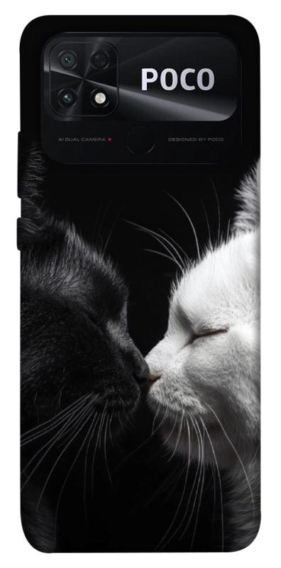 Чехол itsPrint Black and white cats для Xiaomi Poco C40, животные, купить оптом с доставкой