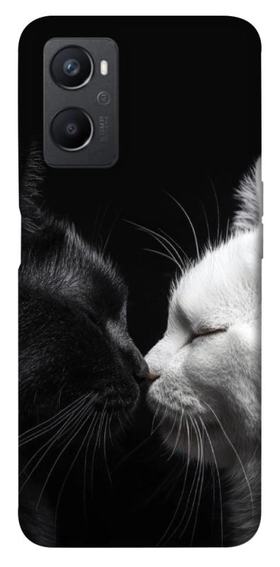 Чехол itsPrint Black and white cats для Oppo A96, животные, купить оптом с доставкой
