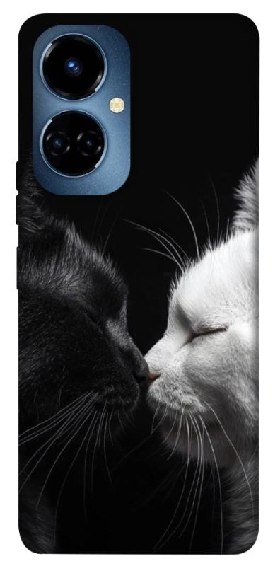 Чохол itsPrint Black and white cats для TECNO Camon 19 (CI6n) / 19 Pro (CI8n), тварини, купити оптом з доставкою