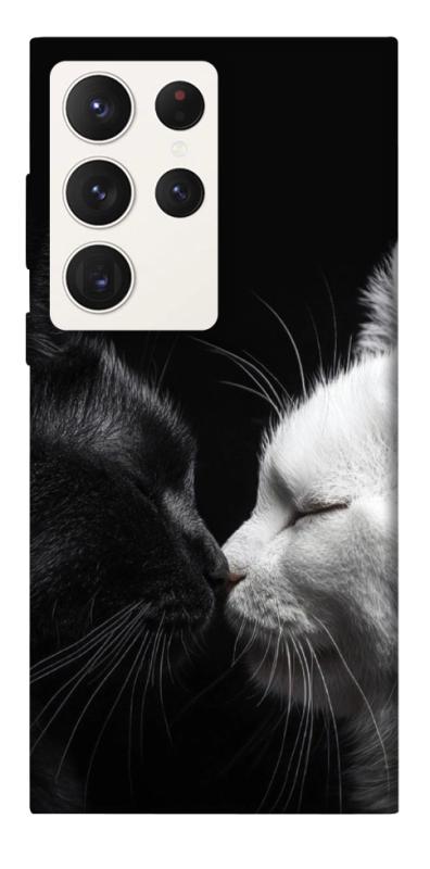 Чехол itsPrint Black and white cats для Samsung Galaxy S23 Ultra, животные, купить оптом с доставкой