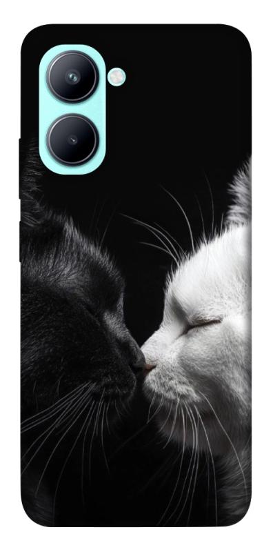 Чехол itsPrint Black and white cats для Realme C33, животные, купить оптом с доставкой