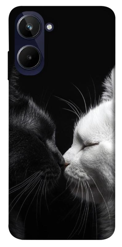 Чехол itsPrint Black and white cats для Realme 10 4G, животные, купить оптом с доставкой