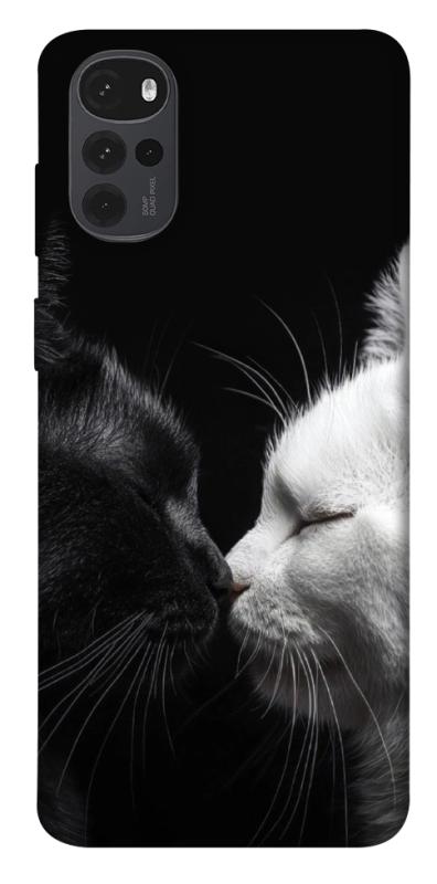 Чехол itsPrint Black and white cats для Motorola Moto G22, животные, купить оптом с доставкой