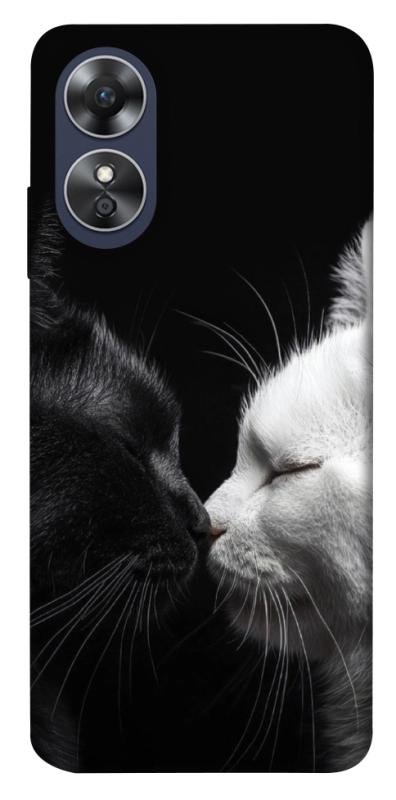 Чехол itsPrint Black and white cats для Oppo A17, животные, купить оптом с доставкой