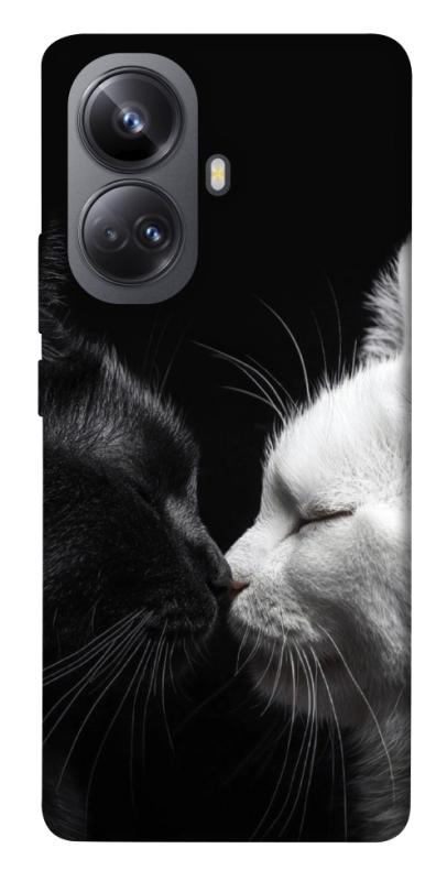 Чехол itsPrint Black and white cats для Realme 10 Pro+, животные, купить оптом с доставкой