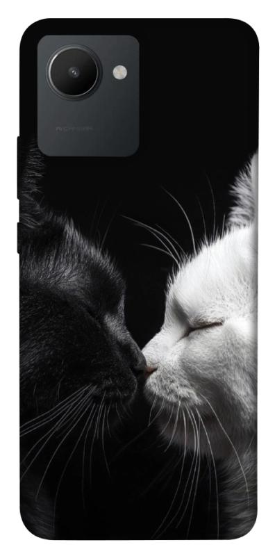 Чехол itsPrint Black and white cats для Realme C30s, животные, купить оптом с доставкой