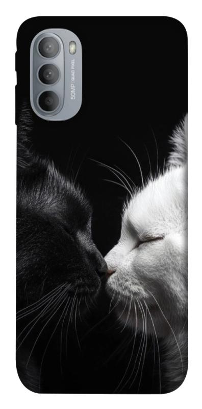 Чехол itsPrint Black and white cats для Motorola Moto G31, животные, купить оптом с доставкой