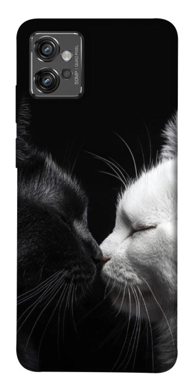 Чехол itsPrint Black and white cats для Motorola Moto G32, животные, купить оптом с доставкой