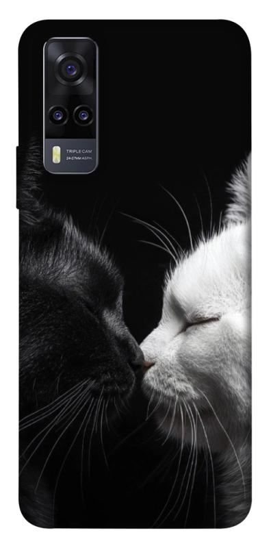 Чехол itsPrint Black and white cats для Vivo Y31, животные, купить оптом с доставкой