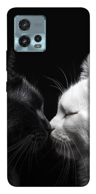 Чехол itsPrint Black and white cats для Motorola Moto G72, животные, купить оптом с доставкой