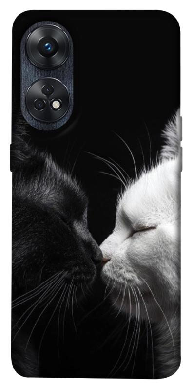 Чехол itsPrint Black and white cats для Oppo Reno 8 T 4G, животные, купить оптом с доставкой
