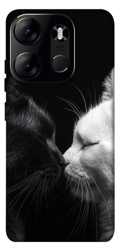 Чехол itsPrint Black and white cats для Tecno Spark Go 2023, животные, купить оптом с доставкой