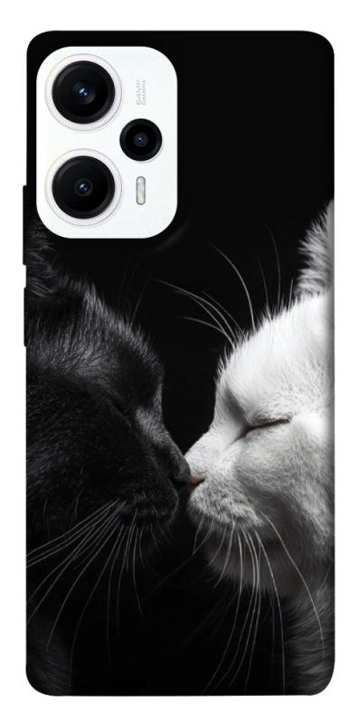 Чехол itsPrint Black and white cats для Xiaomi Poco F5 / Note 12 Turbo, животные, купить оптом с доставкой