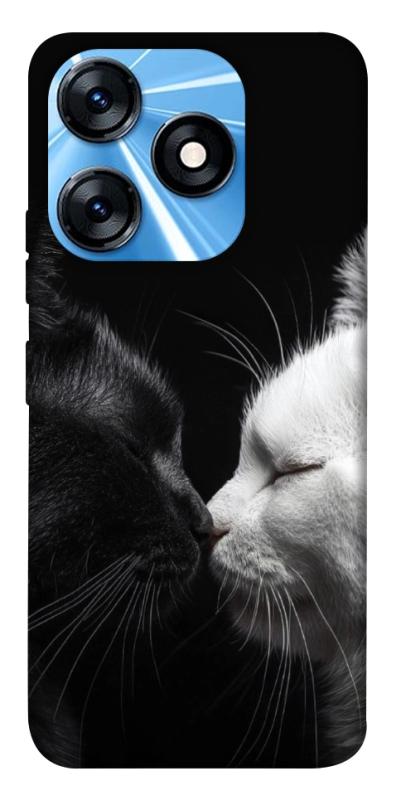 Чехол itsPrint Black and white cats для TECNO Spark 10 Pro, животные, купить оптом с доставкой