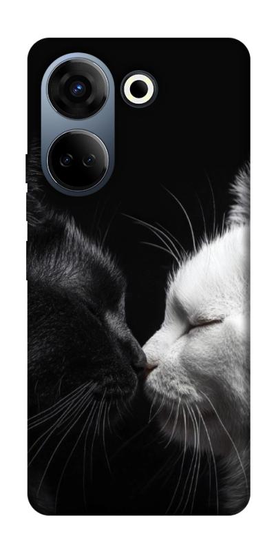 Чехол itsPrint Black and white cats для TECNO Camon 20 Pro (CK7n), животные, купить оптом с доставкой