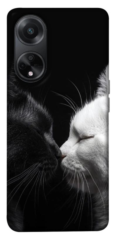 Чехол itsPrint Black and white cats для Oppo A58 4G, животные, купить оптом с доставкой