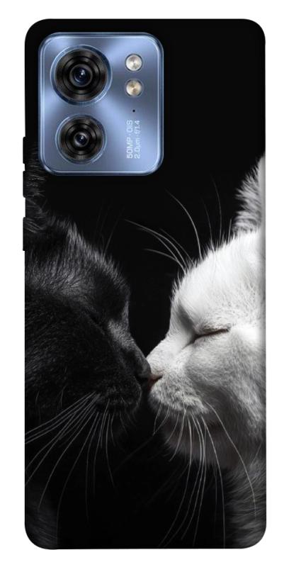 Чехол itsPrint Black and white cats для Motorola Edge 40, животные, купить оптом с доставкой