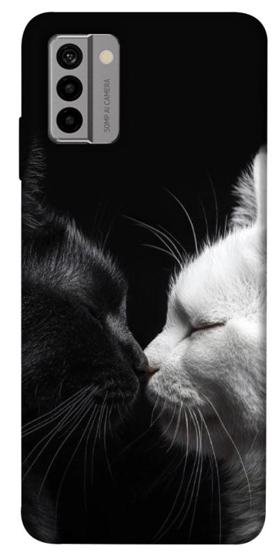 Чехол itsPrint Black and white cats для Nokia G22, животные, купить оптом с доставкой