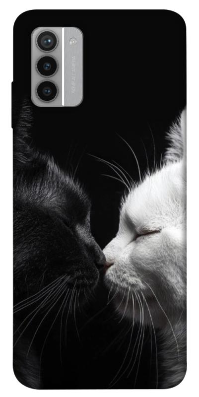 Чехол itsPrint Black and white cats для Nokia G42, животные, купить оптом с доставкой