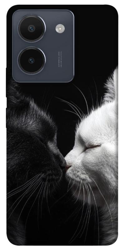 Чехол itsPrint Black and white cats для Vivo Y36, животные, купить оптом с доставкой