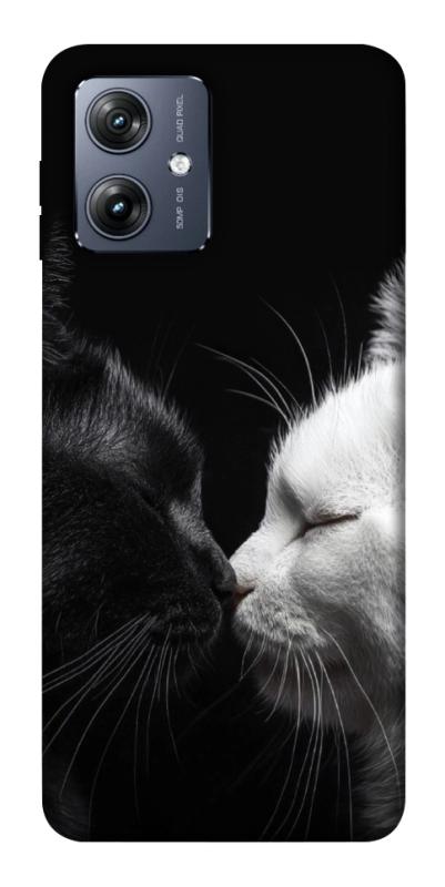 Чехол itsPrint Black and white cats для Motorola Moto G54, животные, купить оптом с доставкой