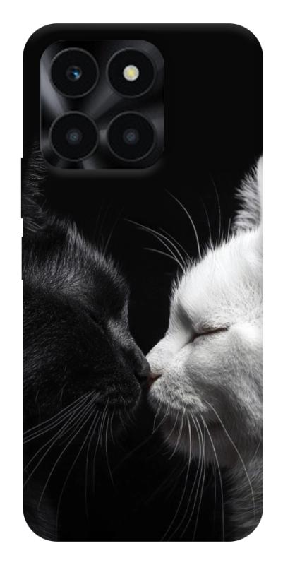 Чехол itsPrint Black and white cats для Huawei Honor X6a, животные, купить оптом с доставкой