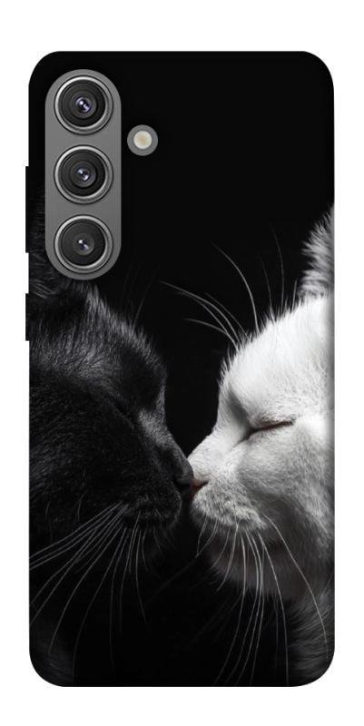 Чехол itsPrint Black and white cats для Samsung Galaxy S24+, животные, купить оптом с доставкой