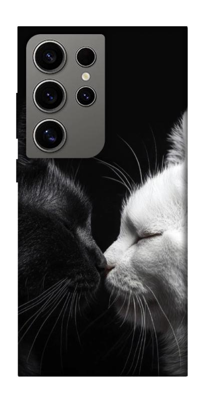 Чохол itsPrint Black and white cats для Samsung Galaxy S24 Ultra, тварини, купити оптом з доставкою
