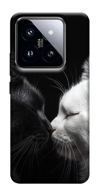 Чохол itsPrint Black and white cats для Xiaomi 14 Pro, тварини, купити оптом з доставкою