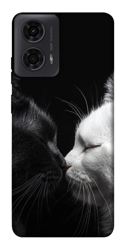 Чохол itsPrint Black and white cats для Motorola Moto G24, тварини, купити оптом з доставкою