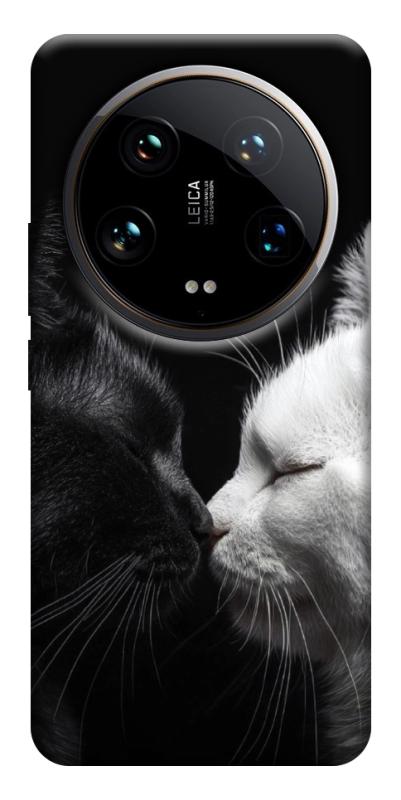 Чехол itsPrint Black and white cats для Xiaomi 14 Ultra, животные, купить оптом с доставкой