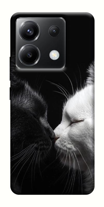 Чехол itsPrint Black and white cats для Xiaomi Poco X6, животные, купить оптом с доставкой