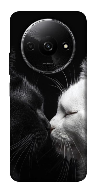 Чехол itsPrint Black and white cats для Xiaomi Redmi A3, животные, купить оптом с доставкой
