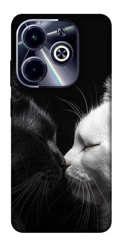 Чехол itsPrint Black and white cats для Infinix Hot 40i, животные, купить оптом с доставкой
