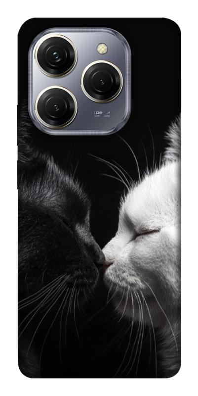 Чехол itsPrint Black and white cats для TECNO Spark 20 Pro, животные, купить оптом с доставкой