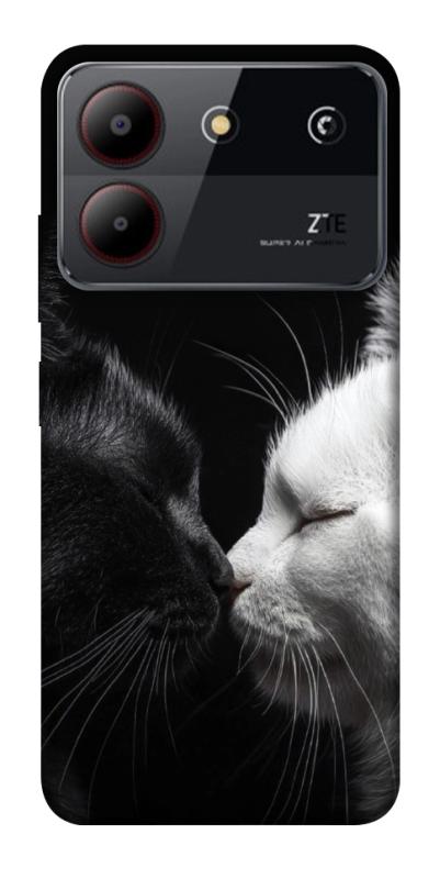 Чехол itsPrint Black and white cats для ZTE Blade A54 4G, животные, купить оптом с доставкой