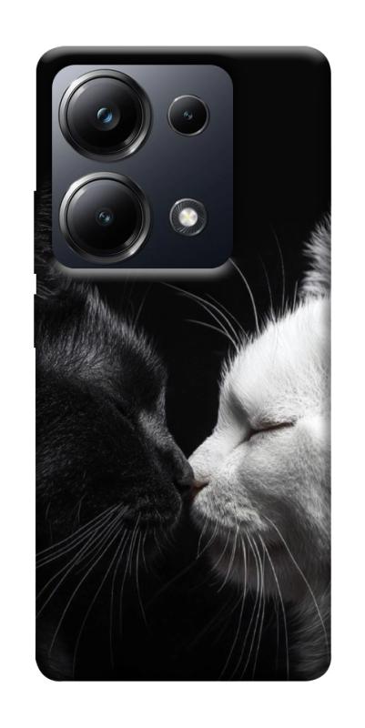 Чехол itsPrint Black and white cats для Xiaomi Redmi 13 4G / Poco M6 4G, животные, купить оптом с доставкой