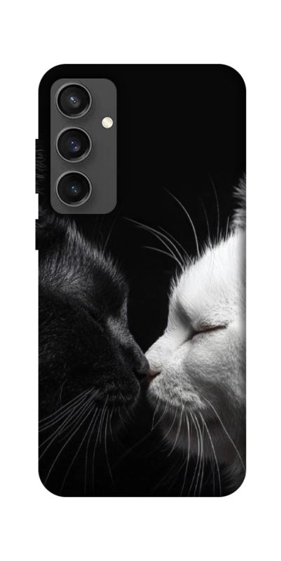 Чехол itsPrint Black and white cats для Samsung Galaxy S24 FE, животные, купить оптом с доставкой
