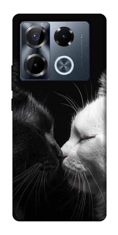 Чехол itsPrint Black and white cats для Infinix Note 40 Pro 4G, животные, купить оптом с доставкой