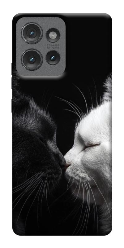 Чехол itsPrint Black and white cats для Motorola Edge 50, животные, купить оптом с доставкой